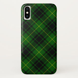 Capa Para iPhone X xadrez verde tartan MacArthur