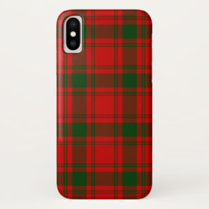 Capa Para iPhone X Xadrez verde tartan tartan MacQuarrie