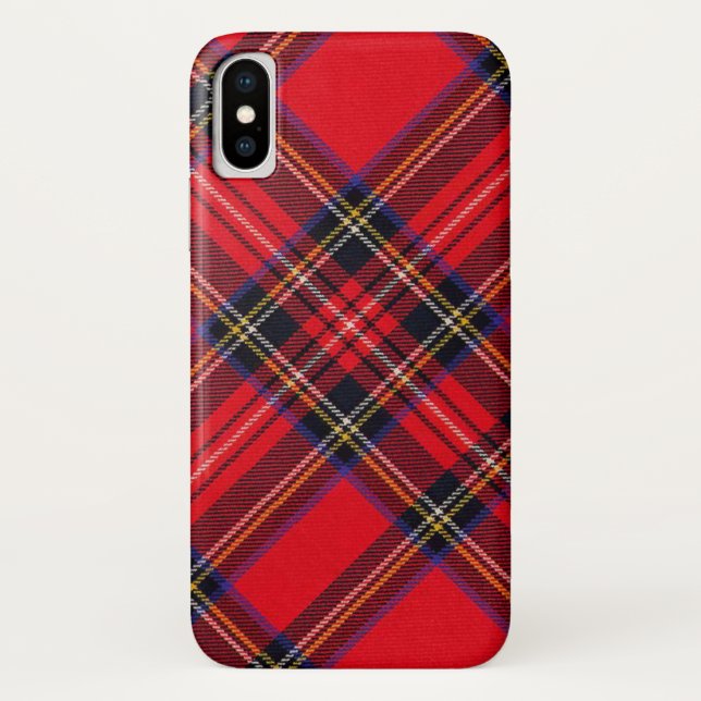 Capa Para iPhone, Case-Mate Xadrez vermelha de Stewart tartan (Verso)