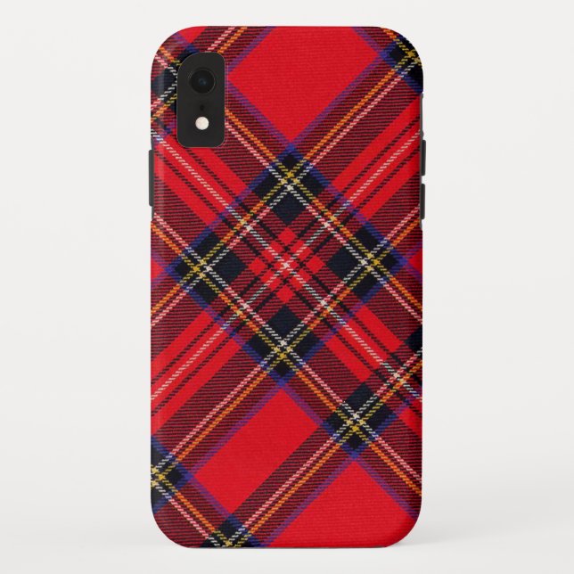 Capa Para iPhone, Case-Mate Xadrez vermelha de Stewart tartan (Verso)