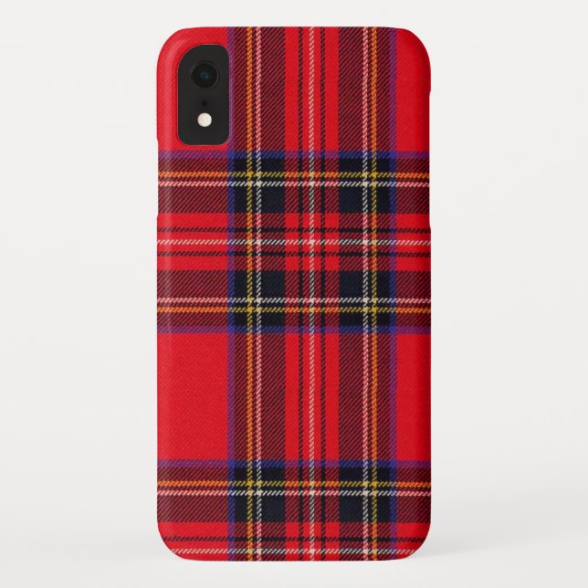 Capa Para iPhone, Case-Mate Xadrez vermelha de Stewart tartan (Verso)