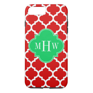 Capa Para iPhone Da Case-Mate Xmas Red White Marroquino #5 Nome Esmeraldo Monogr