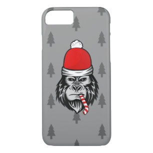 Capa iPhone 8/ 7 xmas santa claus gorilla