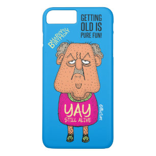 Capa iPhone 8 Plus/7 Plus Yay, ainda vivo - desenhos animados mal-humorados