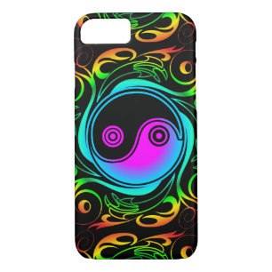 Capa iPhone 8/ 7 Yin Yang Psychedelic Rainbow Tattoo
