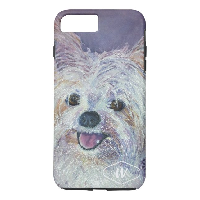 CAPA PARA iPhone, Case-Mate  YORKIE MIX BRANCO (Verso)