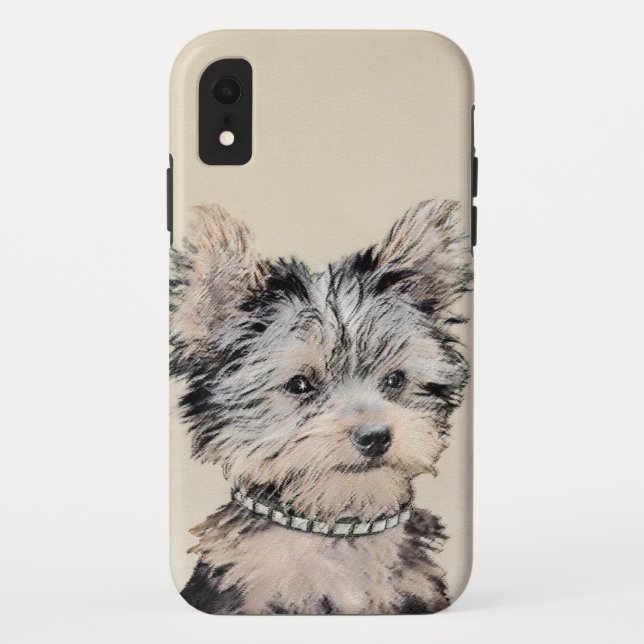 Capa Para iPhone, Case-Mate Yorkshire Terrier Puppy Pintura Original (Verso)