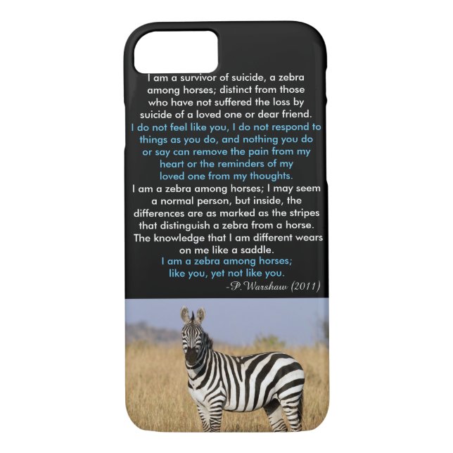 Capa Para iPhone, Case-Mate Zebra entre o caso do iPhone 7 do cavalo (Verso)