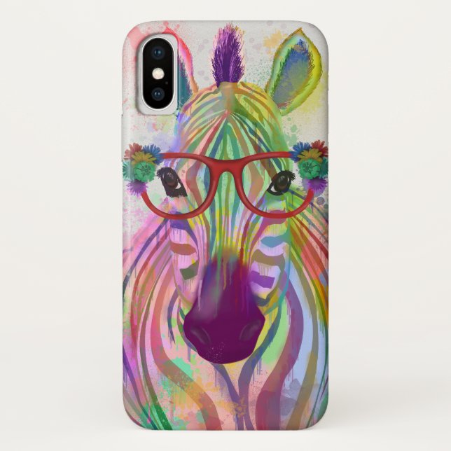Capa Para iPhone, Case-Mate Zebra Rainbow Splash (Verso)