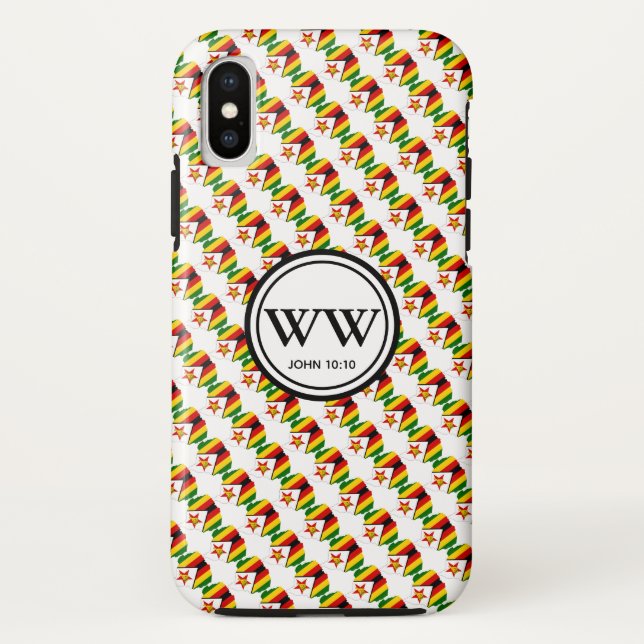 Capa Para iPhone, Case-Mate ZIMBABWE Monograma Christian (Verso)