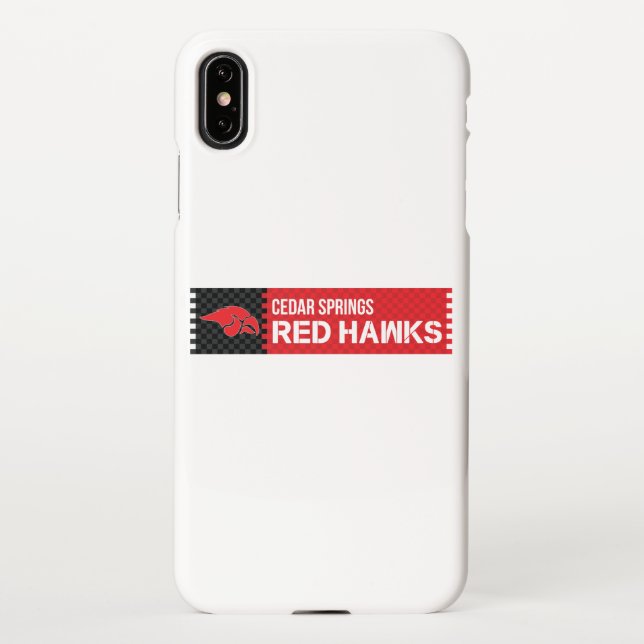 Capa Para iPhone Cedar Primavera Red Hawks (Verso)