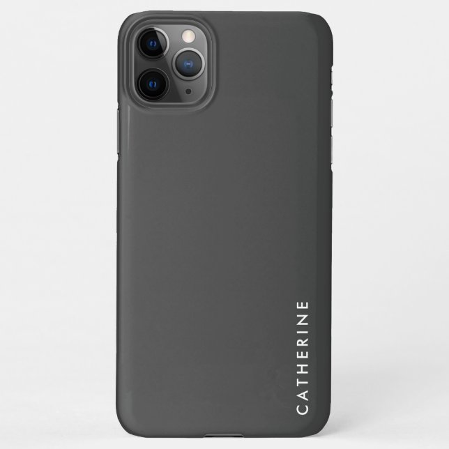 Capa Para iPhone Cinza Escura Minimalista Clássica (Verso)