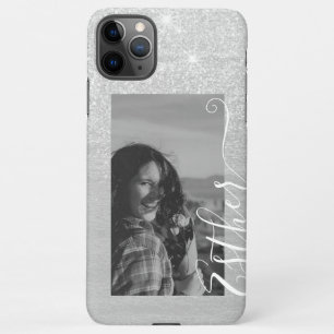 Capa Para iPhone Cinza Fotografia Modelo Calliografia Nome com Letr