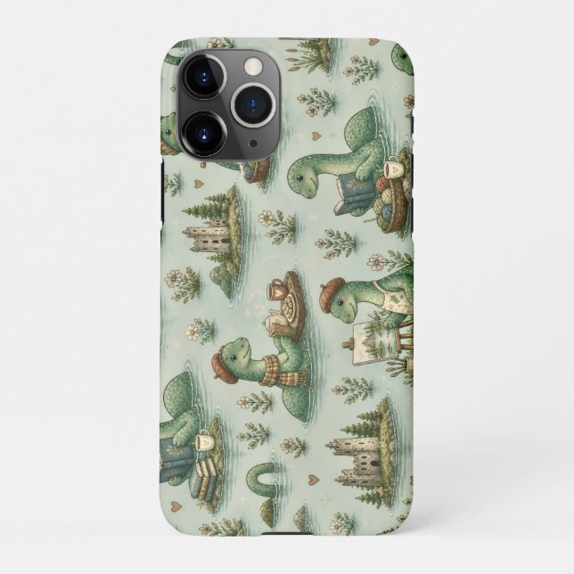 Capa Para iPhone Criptídeos Aconchegantes Nessie Monstro do Lago Ne (Verso)