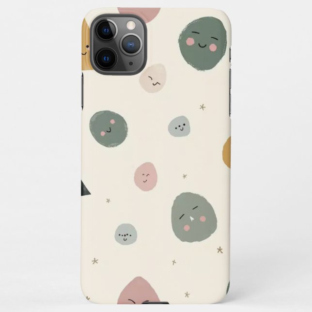 Capa Para iPhone Cute Minimalist Faces Phone Case (Verso)