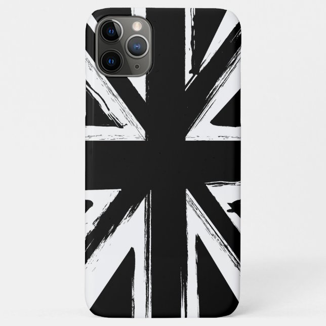 CAPA PARA iPhone DA Case-Mate レトロの抽象的で黒い英国国旗の設計 (Verso)