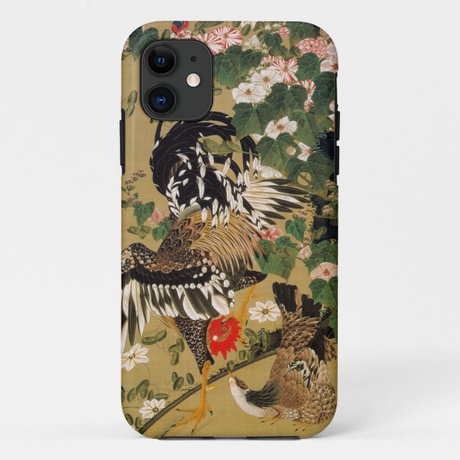 CAPA PARA iPhone DA Case-Mate 動植綵絵(10)芙蓉双鶏図, 伊藤若冲 (Verso)