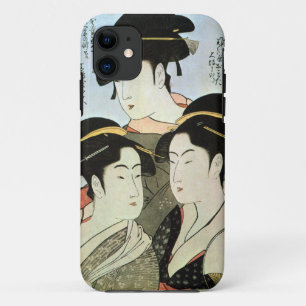 Capa Para iPhone Da Case-Mate 江 戸 の 人 美, 歌 Três Belas Mulheres de Edo, Utamaro
