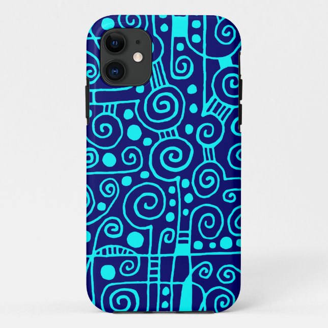 Capa Para iPhone Da Case-Mate 040512 - Cyan on Deep Marinho.pdf (Ciano no  profu (Verso)