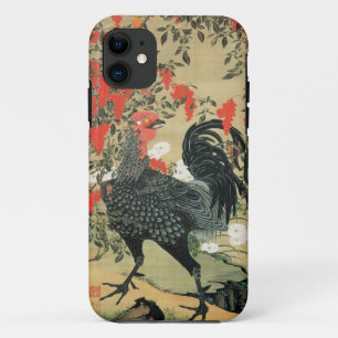 Capa Para iPhone Da Case-Mate 14. 南天雄鶏図, loucos do 若冲 e galo verme