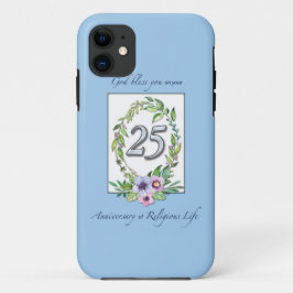 Capa Para iPhone Da Case-Mate 25 aniversário da Católica Nun Wreath e Silver