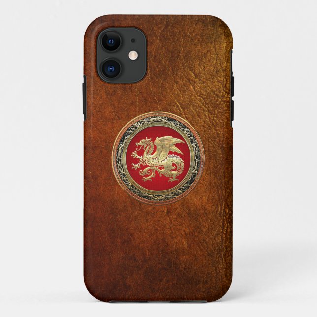 Capa Para iPhone Da Case-Mate [600] Dragão islandês, Landvæ ttir [Dourado] (Verso)