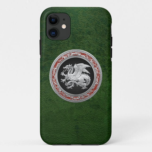 Capa Para iPhone Da Case-Mate [600] Dragão islandês, Landvæ ttir [Prata] (Verso)