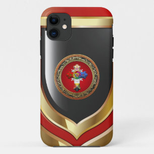 Capa Para iPhone Da Case-Mate [600] Rosy Cross (Rosa Croix) em Vermelho e Dourad