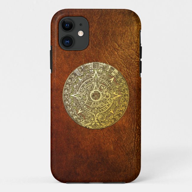 Capa Para iPhone Da Case-Mate [68] Calendário maia [Aztec] [Dourado] (Verso)