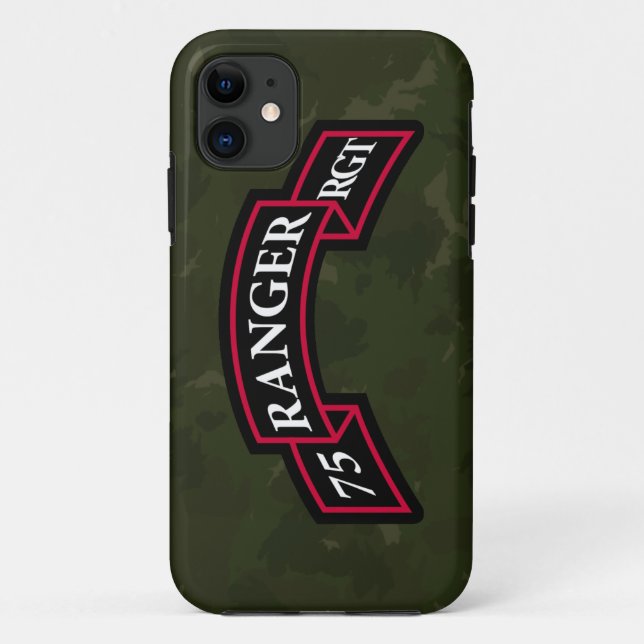 Capa Para iPhone Da Case-Mate 75th Regimento de guarda florestal "Camo verde (Verso)