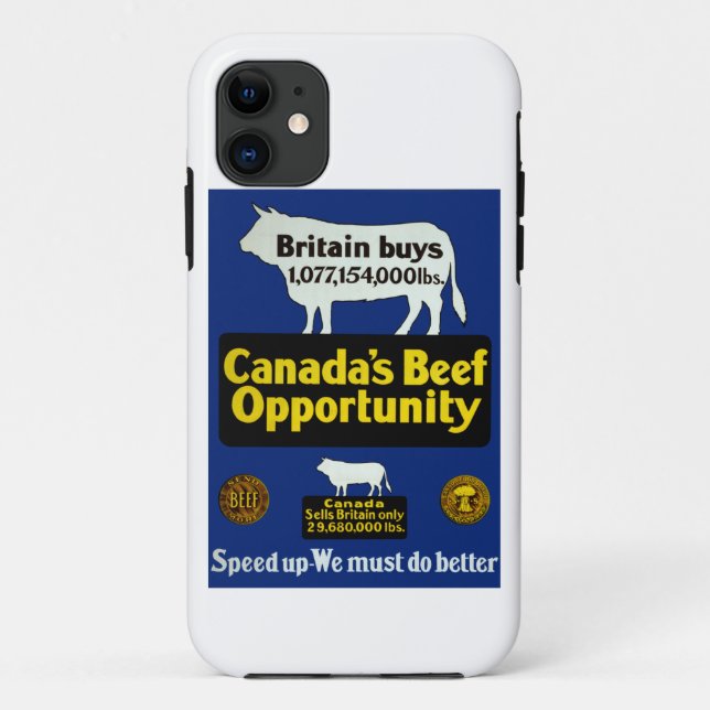 Capa Para iPhone Da Case-Mate A oportunidade de carne do Canadá (Verso)