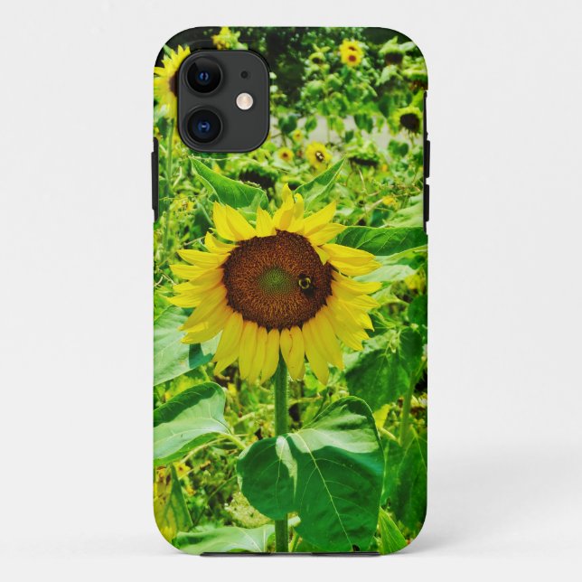Capa Para iPhone Da Case-Mate Abelha de girassol amarelo (Verso)