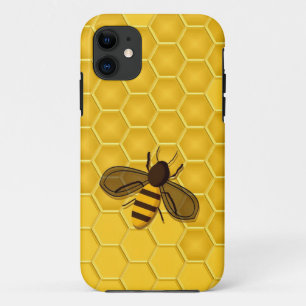 Capa Para iPhone Da Case-Mate Abelha em um exemplo Dourado do iPhone 5 do favo