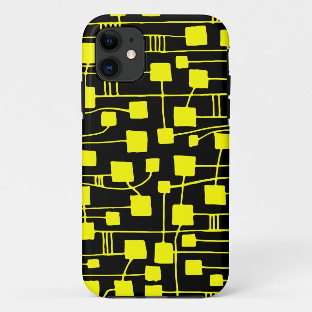 Capa Para iPhone Da Case-Mate Abstrato 111211 - Amarelo em preto (Verso)