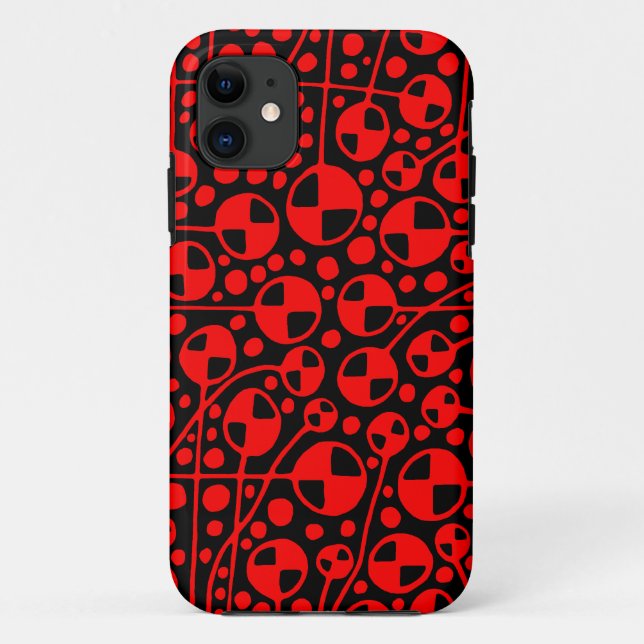 Capa Para iPhone Da Case-Mate Abstrato 130112 v5 vermelho em preto (Verso)