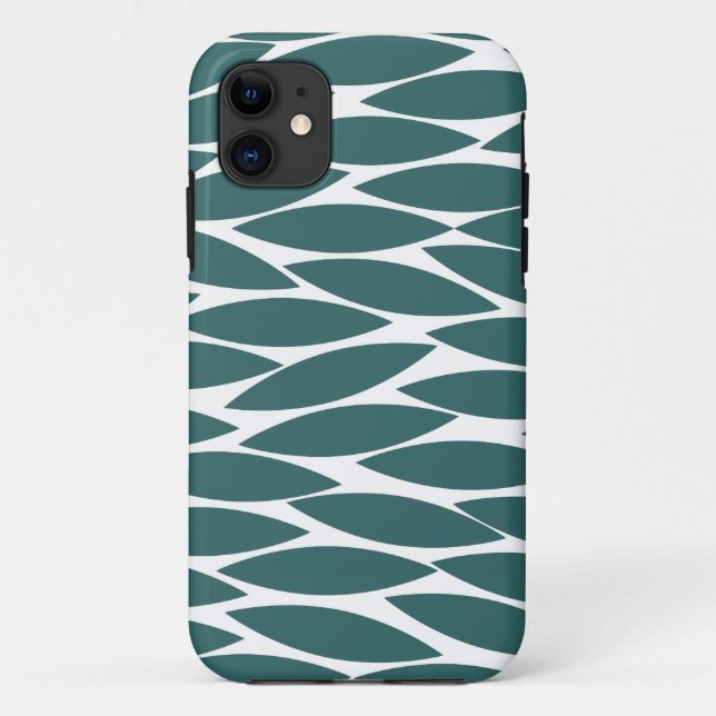 Capa Para iPhone Da Case-Mate Abstrato 250713 - Moss Green on White (Verso)