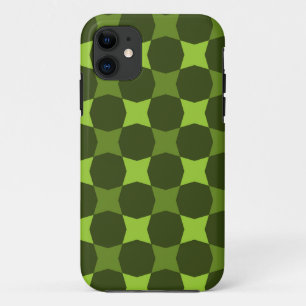 Capa Para iPhone Da Case-Mate Abstrato dos Círculos Verde e Oleícola Retrotraços