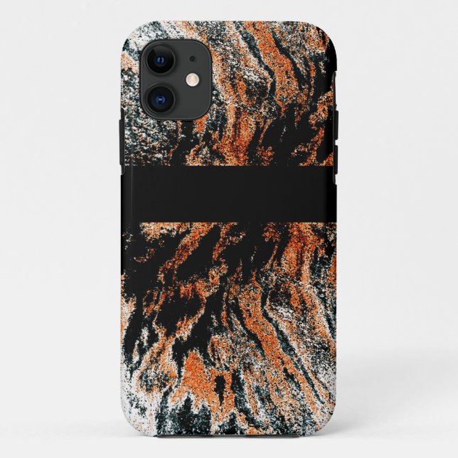 Capa Para iPhone Da Case-Mate Abstrato Tiger Strips iPhone-Design Preto (Verso)