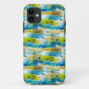 Capa Para iPhone Da Case-Mate abstrato verde aquarela, azul