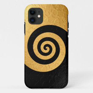 Capa Para iPhone Da Case-Mate Aço espiral Dourado e preto do teste padrão