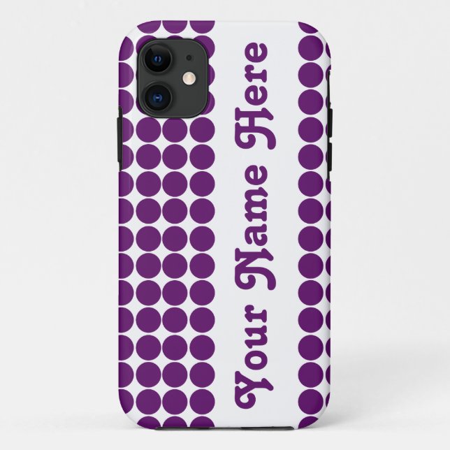 Capa Para iPhone Da Case-Mate African Violet Safari Dot com nome (Verso)