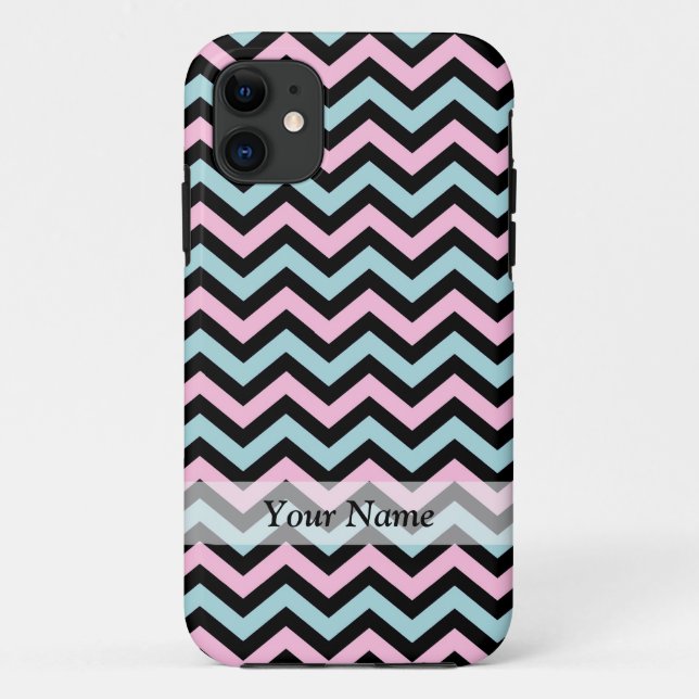 Capa Para iPhone Da Case-Mate Água rosa e divisa negra (Verso)