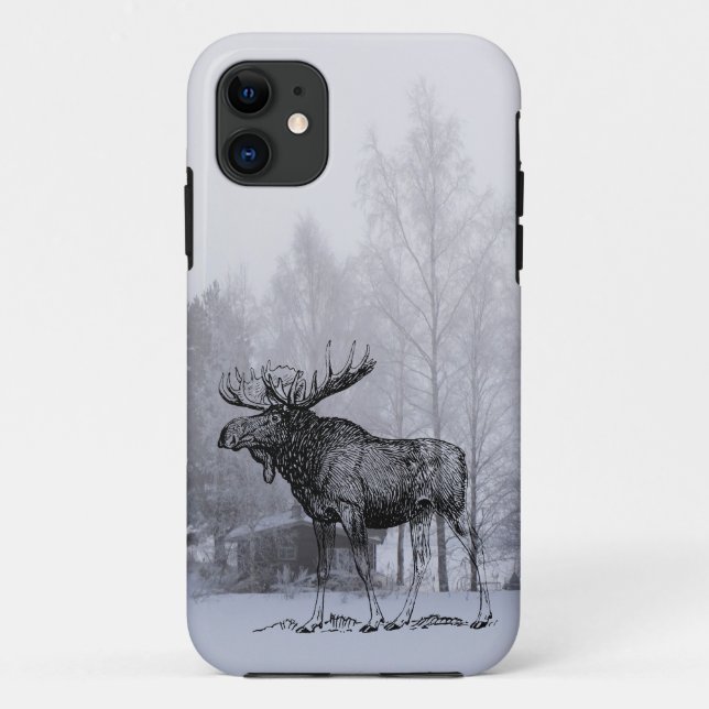 Capa Para iPhone Da Case-Mate Alces do inverno (Verso)