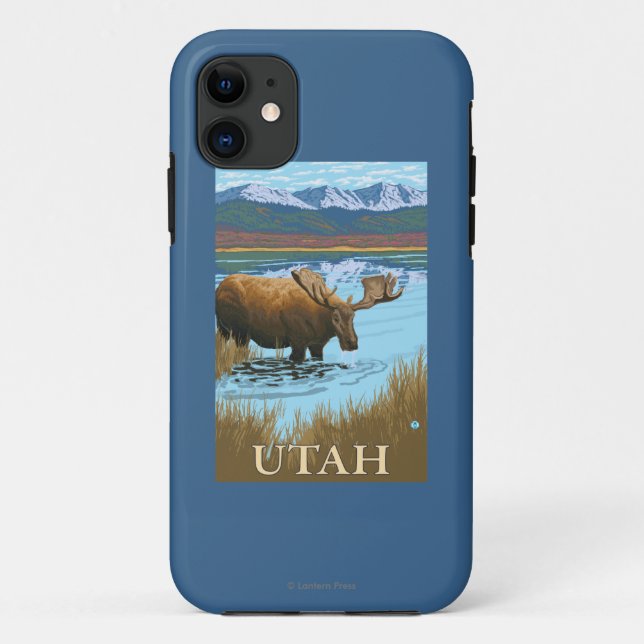 Capa Para iPhone Da Case-Mate Alces DrinkingUtah (Verso)
