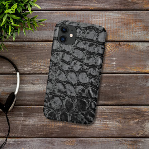 Capa Para iPhone Da Case-Mate Alligator Black Faux Leather