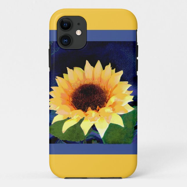Capa Para iPhone Da Case-Mate amarelo girassol e azul (Verso)