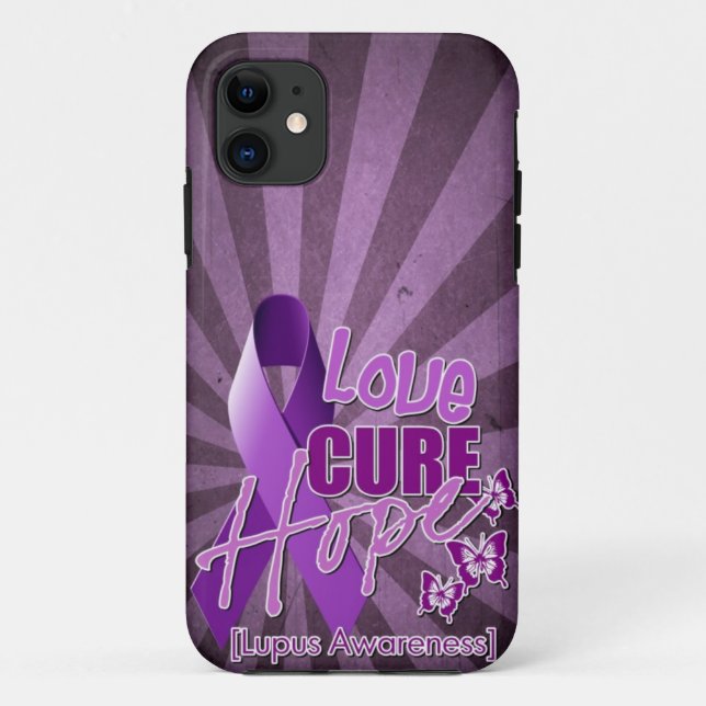 Capa Para iPhone Da Case-Mate Amor, cura, esperança [consciência do lúpus] (Verso)