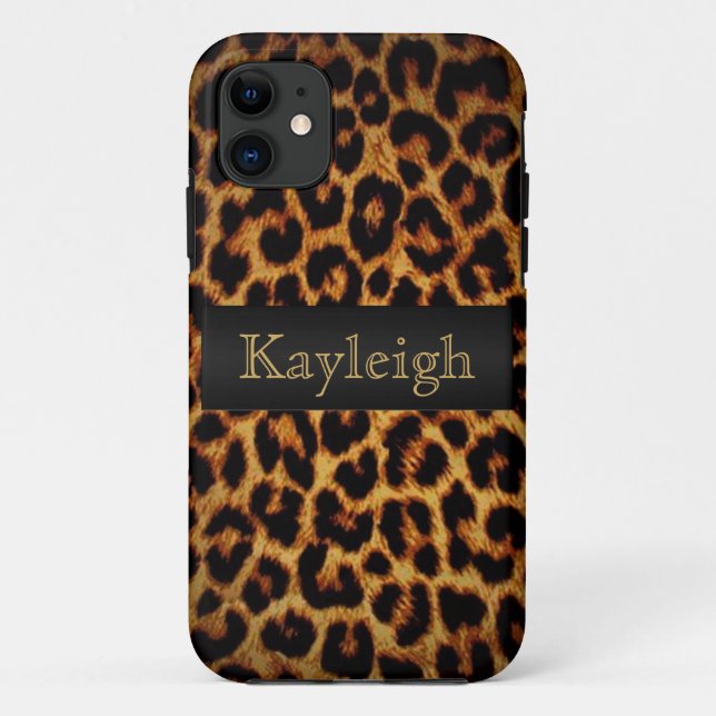 Capa Para iPhone Da Case-Mate Amor do leopardo personalizado (Verso)
