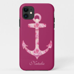 Capa Para iPhone Da Case-Mate Ancore a flor floral do rosa do rosa do caso do