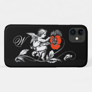 Capa Para iPhone Da Case-Mate ANJO PINTANDO UMA FLORESTA VERMELHA,MONOGRAMA,Pret